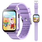 PTHTECHUS Montre Intelligente pour Enfant avec Appareil Photo, Lecteur MP3, pour Apprendre et Jouer, Cadeau pour Enfants de 3 à 12 Ans, Bleu