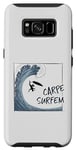 Coque pour Galaxy S8 Carpe Surfem ! Saisis la grosse vague ! Wipeout Surf Irony