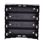 Blk Abs Storage Box Holder Case For 4 Li-ion 18650 3.7v Battery Black 7.5cmx7.8x2