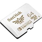 Carte Mémoire Msd Switch 64go 100mb/s Pour Console Nintendo Switch Sandisk