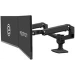 Ergotron LX Dual Side-by-Side Arm - monitorarm, mattsvart