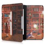 kwmobile Case Compatible with Amazon Kindle Paperwhite - Case PU e-Reader Cover - Magical Library Multicolor