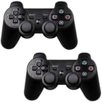 2 st PS3 Trådlösa Kontroller Svart