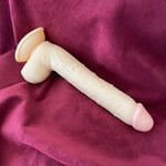 Big Dildo Sex Toy 11 Inch Realistic Flesh Balls Suction Cup Dong Anal/Vagina