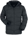 RED by EMP Black Puffer Jacket with Removable Hood Winter black