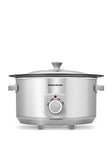 Morphy Richards 6.5L Aluminium Slow Cooker - Brushed Stainless Steel