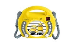 Lexibook RCDK100DES Universal Despicable Me Minions CD Player with 2 Microphones, Headphones Jack, Battery-Operated