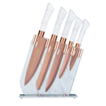 Tower Marble 5 Piece Knife Set - Rose Gold