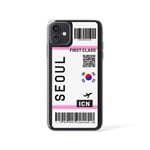 Fun-boutique Cute First Class Airplane Note Phone Case for iPhone 11Pro Max 7 8 Plus X XR XS Max Letter of Flight Soft Silicone Back Cover Seoul-for iPhone 7 8