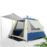 Outdoor Camping Tent Durable and Waterproof, Family Large Tent 4 People, Double Tent with Porch