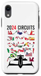 Coque pour iPhone XR Formula Racing Ventilateur de voiture de course à roue ouverte 2024 Circuits du monde