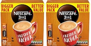 2x 16 sachets NESCAFE Original 3 in 1 CARAMEL  instant coffee (32 sachets)