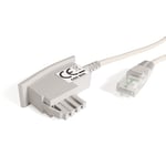 COXBOX Câble DSL Fritzbox, Speedport, Easybox – Câble TAE RJ45 blanc – Câble de routeur ADSL WLAN VDSL avec signature galvanisée pour une protection efficace contre les interférences