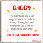 Valentines Day Card for Daddy to Be From the Bump Dad Baby's First Valentine's