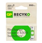 GP 950 uppladdningsbara AAA | HR03 batteri 2-pack