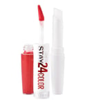 MAYBELLINE SUPERSTAY 24 HOUR LIP COLOR LIPSTICK BALM - HOT CORAL (475) BOXED