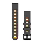 Garmin QuickFit armband 22 mm silikon, grafit/orange