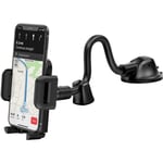 Support Téléphone Voiture Ventouse Porte Telephone Voiture pour Tableau de Bord et Pare-Brise Long col de Cygne Flexible Compatib