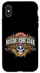 Coque pour iPhone X/XS Moto Ride or Die Born into Light Alive into Dark