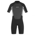 Urban Beach Mens Blacktip Monochrome Short-Sleeved Wetsuit - XXL