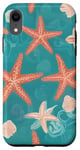 Coque pour iPhone XR Étoile de mer abstraite, coquillages, corail, art cool