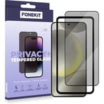 FoneKit Privacy+ Full Cover -panssarilasi, Galaxy S24, musta