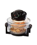 Daewoo 1300W 17L 2 In 1 Halogen Convection oven cooker Air Fryer Extension Ring 