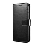Fertuo Realme X50 5G Case, Premium Leather Wallet Case Flip Folio Cover with Silicone Bumper [Kickstand] [Card Holder] [Magnetic Buckle] Bookcase Skin for Realme X50 5G Smartphone, Black