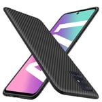 ebestStar - compatible with Samsung Galaxy A71 Case SM-A715F Carbon Fibre Design Cover, Premium Flexible Silicone TPU Case, Shock Absorption, Black [A71: 163.6 x 76 x 7.7mm, 6.7'']