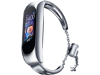 Hurtel Ersättare metallband armband kedja rem för Xiaomi Mi Band 6 / 5 / 4 / 3 silver