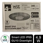 4lite WiZ WiFi&BT SMART LED CHROME Downlight IP65 with Tuneable White GU10 Lamp