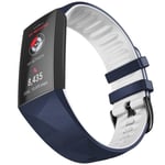 Twin Sport armbånd Fitbit Charge 3 - Blå/hvit