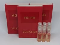 3x Valentino VOCE VIVA Eau De Parfum (3x1.2ml Spray) Sample Size Vial EDP Ladies