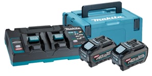 MAKITA POWERPACK XGT40V 2X5,0AH LI-ION F- BATTERIER/DC40RB LADER/MAKPAC