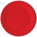 Röda Papptallrikar Solid Color