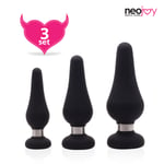 Neojoy Triple Silver Plugs 3 Sizes Anal Butt Plugs Prostate P-Spot Stimulation