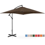 Uniprodo Aurinkovarjo - ruskea neliö 250 x cm kallistettava
