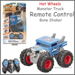Hot Wheels Remote Control RC Monster Trucks Bone Shaker Blue 2.4 GHz
