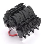 DAUERHAFT Professional Durable C Accessory 1/10 Simulation Engine Cooler with Temperature Sensor for trx4/scx10/scx10II Motor(black)