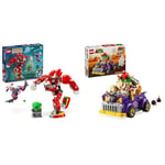 LEGO Sonic the Hedgehog Knuckles’ Guardian Mech, Action Figure Toy for Kids Boys & Girls with Video & Super Mario Bowser’s Muscle Car Expansion Set, Collectible Race Kart Toy for 8 Plus Year Old