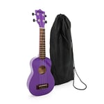 Soprano ukulele in purple with black bag