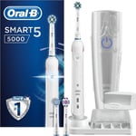 Oral-B Smart 5 5000 Electric Toothbrush - Bluetooth - Travel case - White. New