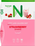 Nutrilett 10x35g VLCD Strawberry Shake painonhallintaan tarkoitettu ruokavalionkorvike
