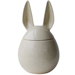 DBKD Eating Rabbit Krukke med Lokk 20 cm Vanilje Keramikk