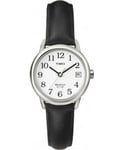 Timex Ladies Silver Black Easy Reader Watch