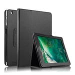 Leather Flip Stand Case for Apple iPad Air/Air2 9.7 2017/18 5th/6th Gen (Black)