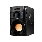 PQZATX 3D Surround Stereo Speaker Column Subwoofer Speaker Supports FM Radio TF Aux USB Remote Control