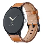 Google Pixel Watch 3 41mm Armband i äkta läder, Brun