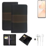 Phone Case + earphones for Realme C31 Wallet Cover Bookstyle protective