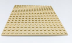 LEGO 1 x TAN PLATE Base Board 16x16 Pin 12.8cm x 12.8cm x 0.5cm - BRAND NEW